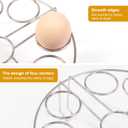 Stackable Egg Steamer Rack, BiaoGan Egg Cooking Rack with Heat Resistant Silicone Handles Compatible with Instant Pot Accessories 6,8 Quart, 18 Eggs Multipurpose Steamer Rack Trivet
