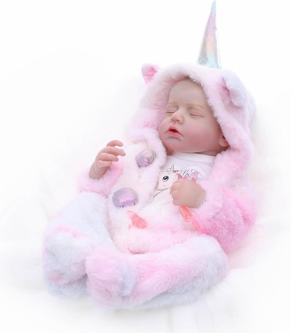 Reborn Baby Dolls 20 Inch Real Baby Dolls That Look Real, Full Body Vinyl Girl Doll in Fantasy Horn Outfit with Accessories, Gift for Girls Ages 3+, Pretend Play & Collectors