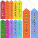 Chinco Award Ribbons Bulk Participant Ribbons for Prizes Fun Award Honorable Mention Set with Event Card and Rope for Kids Competition Sports Event School Contest(100 Pieces,Classic)