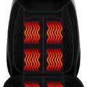 Car Seat Cushions, Car Seat Cover Foldable Portable Seat Cover for Back and Seat Cushions with Bottom Anti Slip Silicon(1 Pack/Black)