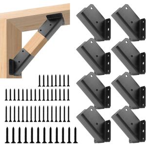 45-Degree Angle Bracket for 2x4 Post(Actual 1.5''x3.5''), Heavy Duty Connector Brace 45-Degree Pergola Support Brace for Pergola, Gazebo Wood Post 8 Pcs