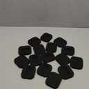 16PCS Felt Furniture Coasters Black Furniture Caster Cups with Felt Bottom for Hardwood Floors Furniture Sliders Floor Protectors Bed Couch Stoppers (Rectangle,55*30*11mm)