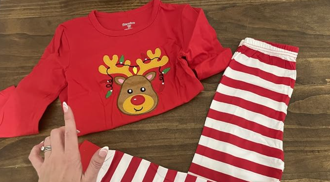 Benaive Matching Family Christmas Pajamas Set Holiday Pjs for Women Men Sleepwear (Multicolor, Reindeer, 6)