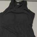 CHICME Tank Tops with Built in Bras Athletic Tank Tops for Women Ribbed Tank Top Running Tops Black-L