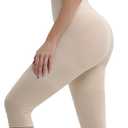 Backless Shapewear Bodysuits for Women Tummy Control Plunge Low Back Full Body Shaper Butt Lifting Capri Leggings (Medium, Nude)