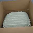 Anji Mountain 100% Handmade & Handcrafted Comfortable Home Dcor Pouf Ottoman Footrest for Living Room, Bedroom, Nursery, Kidsroom, Patio Furniture - (22" x 22" x 16"- Teal,Ivory) (Seaside)