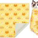 27.5 Inch Cat Grooming wrap Fabric for Cats Cat wrap for Cutting Nails Pet Grooming Adhesive Restraint Cloth for Calming Anti-Runaway Scratch Bitten Multifunctional Supplies