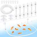 Aquarium Floating Plant Corral Kit for Separating Fish and Floating Aquarium Plants with Lightweight Thin Silicone Tube Height Adjustable Floating Plant Barrier Universal Fit for All Aquariums