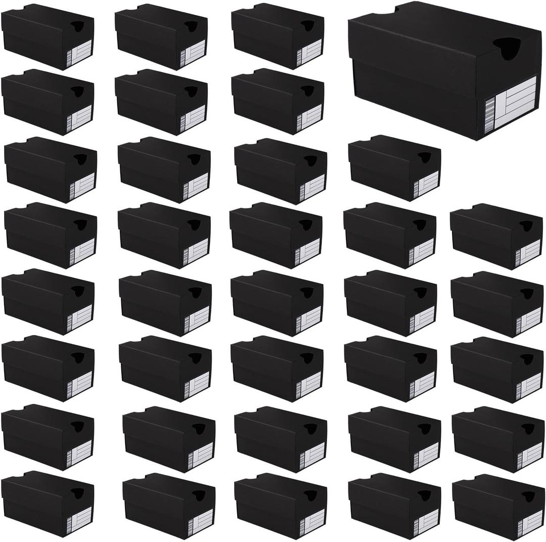 36pcs Mini Shoe Gifts Boxes, Black Sports Theme Party Gifts Box Small Gift Case Small Sneaker Boxes Party Favor Box for Cookies Snacks Candies
