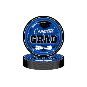 2 pack. Gatherfun Graduation Party Dinnerware Blue Disposable Paper Plates for Congrats Grad Party Decorations, Serve 80