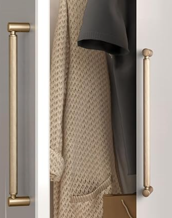 GooKi 6 Pack 12 5/8 Inch Champagne Bronze Knurled Cabinet Pulls  Luxurious Bar Handles  Textured Grip for Drawer, Dressers, Furniture Hardware