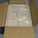 WELLIFE 125 Pack Kids Small 5-Compartment Paper Plates, 10.25x8.25 Inch 100% Compostable Divided Plates, Disposable School Lunch Trays, Eco-Friendly Bagasse Plate for Boys Girls and Youth (BPA Free) (Natural)