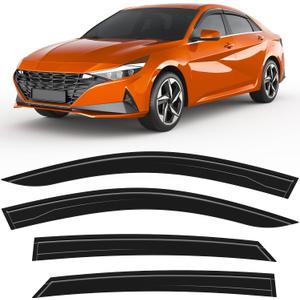 Out-Channel Window Rain Guards for Hyundai Elantra 2021-2026,4PCS