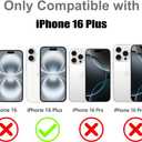 MOWIME Compatible with iPhone 16 Plus Case with Card Holder, Floral Flower Shockproof Soft TPU Protective Cover Women Girls, Anti Scratch Wallet Case for iPhone 16 Plus 6.7 Inch, Black