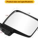 Golf Cart Side Mirrors for Club Car EZ-GO Yamaha and other 180°Adjustable Folding Wide-Angle Side View Mirror