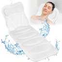 Amazon.com: Full Body Bath Pillow for Bathtub, Thick Bathtub Cushion with Laundry Bag, Bath Tub Pillows for Headrest Neck and Back Support White 51" x 17" : Beauty & Personal Care