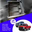 for 2024 2025 2026 Ford F250 Super Duty Accessories F250 Center Console Organizer for 2024 2023 2025 Ford F250 F350 F450 Console Organizer Divider Armrest Tray(Full Tray)