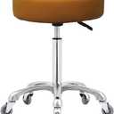 Rolling Stool with Wheels, Heavy Duty 400 lbs Stool for Shop Guitar Lab Tattoo Workbench Medical, Adjustable Swivel Chair (Camel)