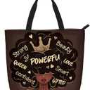 African American Black Women Tote Bag Black Girl Magic Shoulder Handbag For Work Travel Beach Shopping