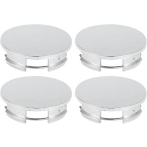 4 Pcs 57mm 2.24" OD - Universal Car Wheel Hub Center Caps - Car SUV Trucks Auto Hub Covers Scratch Resistant Rustproof - Durable Plastic Chrome Silver Tone