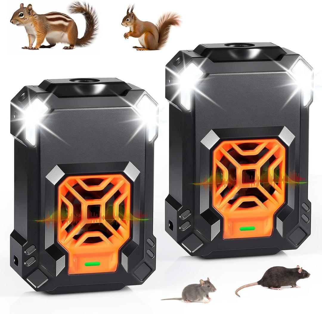 2026 New Rodent Repellent for Car Engines Rat Repellent for Cars Ultrasonic Mouse Repellent Plug-in Car Rodent Repellent Under Hood Keep Mice Squirrel Out of Car, Attic, Garage, Barn,2 Pack