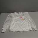 WDIRARA Girl's Bow Front Cute Long Sleeve Blouse Mock Neck Shirt Ruffle Mesh Casual Top Tee White 6 Years