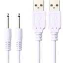 2 Pack Wand Charger Replacement DC Charging Cable Set Compatible with lovesense,Compatible with Tracys Dog,Tracy's Dogg Beauty Instrument USB Charger Cords 2.5mm Wand Vibrating Massager Charger