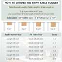NEWISHER Farmhouse Rustic Table Runner Solid Beige Rectangular Table Runners Faux Linen Table Runner for Everyday Use Kitchen Dining Party Table 13x36 Inch