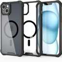 RAPTIC Air Magnetic for iPhone 15 Plus Case, Shockproof Protective Clear Case, Military Grade 10ft Drop Tested, Anti-Yellowing Technology Case, 6.7 inch, Black