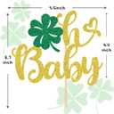 2 x St.Patrick Theme Oh Baby Cake Topper, Baby Shower/Baby Baptism/Gender Reveal Party Decorations Supplies
