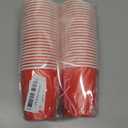 8oz 50 Pack Disposable Paper Cups Red, Disposable Paper Coffee Cups for Home, Picnic, Party Hot and Cold Drinking (Red)