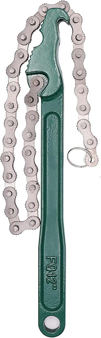 12 Inch Heavy Duty Reversible Chain Spanner Fits 1.5" to 6" Diameter Oil Filter Wrench, Adjustable Oil Fuel Filter Chain Tool 12 Inch Heavy Duty Reversible Chain Spanner Fits 1.5" to 6" Diameter Oil Filter Wrench, Adjustable Oil Fuel Filter Chain Tool