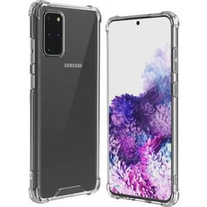 KIOMY Clear Case for Samsung Galaxy S20 Plus 5G Hybrid Hard PC Back with Soft TPU Bumper [Military-Grade Drop Protection] Shockproof [Anti Yellow] Slim Fit Transparent Cover