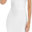 whoinshop Womens Halter Fishtail Mermaid Bodycon Knee Length Cocktail Bandage Dress (Small, White)