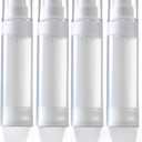 airless Pump Bottles Travel,Travel Toiletry containers,Lotion Dispenser with Pump,Small Pump Bottle (semi-Transparent, PP-50ml)