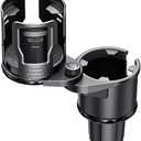 Upgrade Dual Cup Holder Expander, 2 in 1 Multifunction Cup Holder for Car with Lock, 360 Rotating Car Cup Drink Holder with Adjustable Base, Cupholder Expander for Large Water Bottles, Cups
