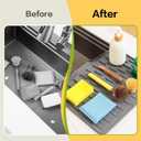 CHIKILLA Silicone Dish Drying Mat for Kitchen Counter, Fast Drainage Design for Vegetables Fruits, Heat Resistant, Non-Slip , Dishwasher Safe  15.7x13 inch Urban Gray