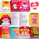 54PCS Valentines Coloring Book for Kids-Valentine's Day Goodie Bag Stuffer Filler Gift School Classroom Activity Party Favors Supplies