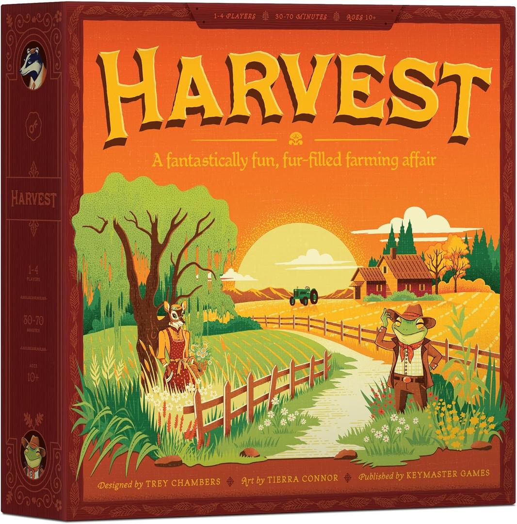 Keymaster Games Harvest | Strategy Board Game for Adults, Families, and Couples | Cozy Farming Experience | Easy-to-Learn | Quick 60-Minute Play for Game Night or Solo Challenge