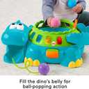 Fisher-Price Baby Crawling Toy, Poppity Pop Musical Dino Ball-Popper with Sounds for Infants Ages 6+ Months, Blue, One Size