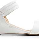 DREAM PAIRS Women's Low Heel Wedge Sandals, Comfortable Slip-On Elastic Ankle Strap Summer Business Casual Dress Shoes, 95