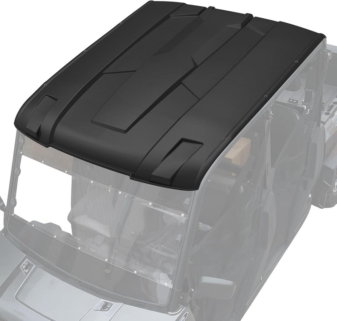 Hard Sport Roof for Polaris Ranger Crew XP 1000/900 & Crew 900/570 Full-Size 2015-2025, Combined Poly Roof Top Sun Visor for Polaris Ranger 4-Seat, Replaces OEM #2889223, 4PCS