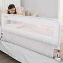 Regalo Safety 54 Extra Long Hideaway Bed Rail Guard for Toddlers, Toddler Bed Rail with Reinforced Anchor Safety System, 20 Tall Bed Safety Rail, Fits Twin, Full & Queen Beds