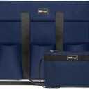 TOPDesign Utility Water Resistant Tote Bag with 22 Pockets, Top Zipper Closure & Thick Bottom Support, for Working Women