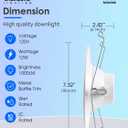 6 Pack 5/6 Inch 5CCT LED Recessed Lighting Retrofit, 2700K/3000K/4000K/5000K/6500K Selectable, Dimmable Can Lights with Baffle Trim, 12W=100W, High Brightness 1000LM, IC& Wet Rated, ETL&FCC Certified
