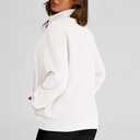 PRETTYGARDEN Women's 2025 Spring Fall Fashion Full Zip Up Sweatshirt Long Sleeve Loose Fit Trendy Casual Jacket with Pockets (White, S)