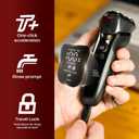 rategist 3-in-1 Electric Razor for Men: One Touch Acceleration, IPX7 Waterproof Razors for Men, USB-C Rechargeable Electric Shavers for Men - 4D Floating Blades, Wet or Dry (Black)