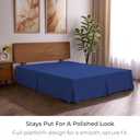 Mellanni Bed Skirt Twin Size - Bed Skirting - 15-Inch Tailored Drop Pleated Dust Ruffle - Hotel Luxury Bedding - Wrinkle, Fade, Stain Resistant - 1 Bedskirt (Twin, Royal Blue)