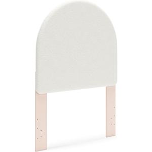 Signature Design by Ashley Wistenpine Urban Upholstered Panel Headboard, Twin, White & Pink (Blush)
