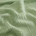 EMME Cotton Throw Blanket for Couch Soft Airy Muslin Bed Blankets Lightweight Breathable Blanket All Season Gauze Blanket, Sage Green